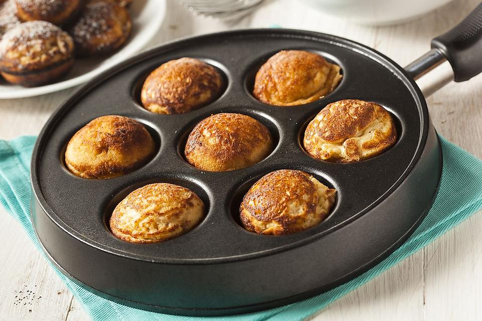 Cast Iron Aebleskiver Pan for Danish Stuffed Pancake Balls