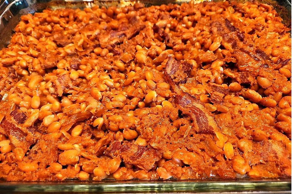 Bacon & Brandy Baked Beans Recipe Elevates Your Side Dish Game