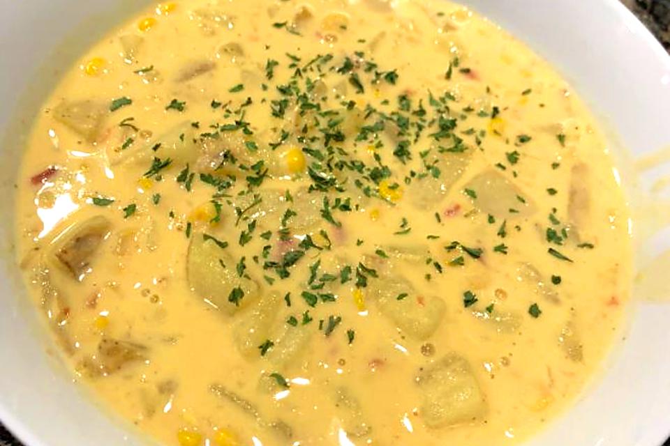 30-Minute Cheesy Fiesta Potato Soup Recipe Uses Pantry Ingredients