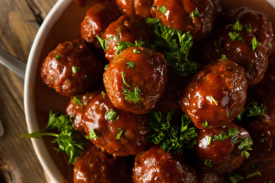 Chef's Drool-Worthy Bourbon Maple Meatballs Recipe May Be the Best Game-Day Appetizer Ever