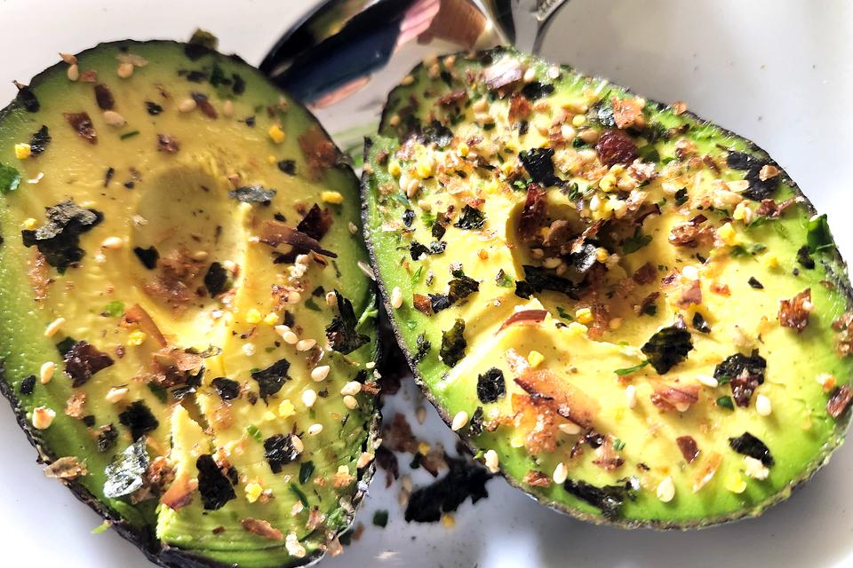 Avocado With Furikake Is a Healthy Snack Recipe Full of Nutrition