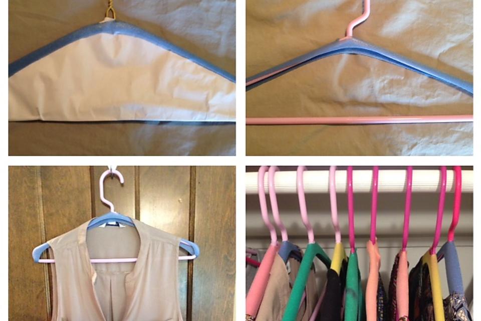 How to Organize Closets With DIY Non-Slip Hangers for No Extra Cost!