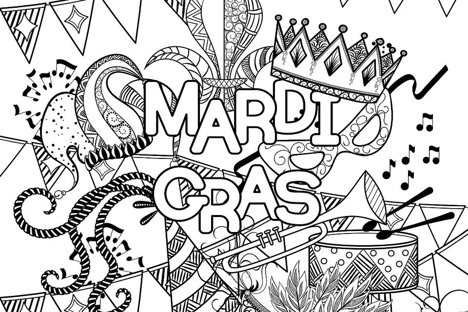 Mardi Gras Coloring Pages: 10 Free Printable Coloring Pages of Mardi Gras (Fat Tuesday) | Printables | 30Seconds Mom