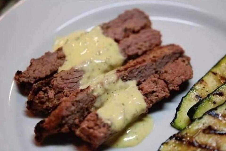 mustard sauce steak