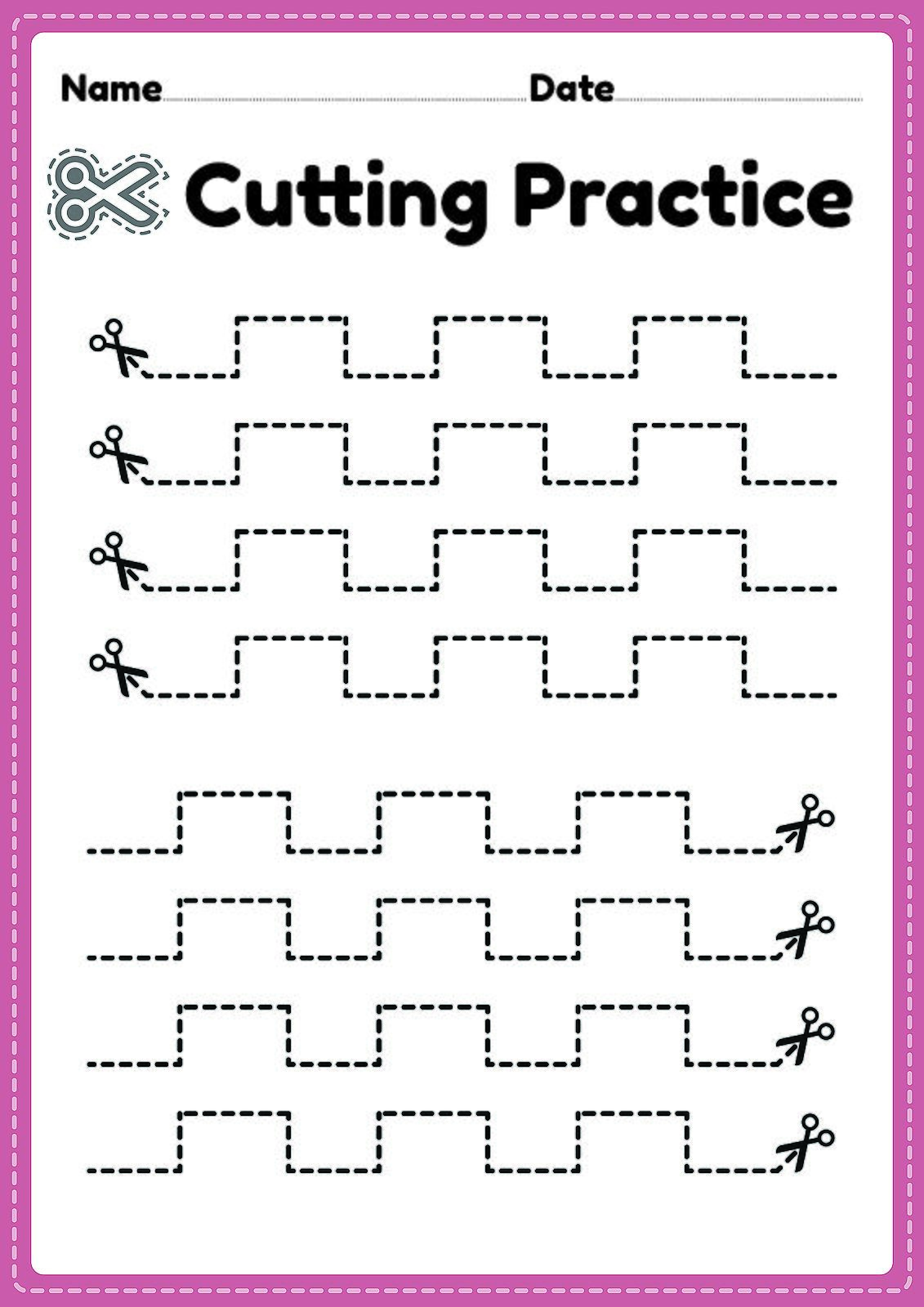 Printable Cutting Activities For Kindergarten