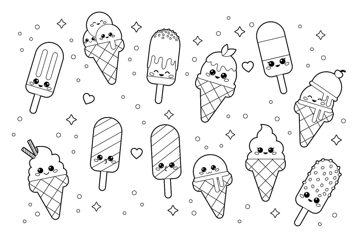Printable Fast Food Coloring Pages 82 DXF Include