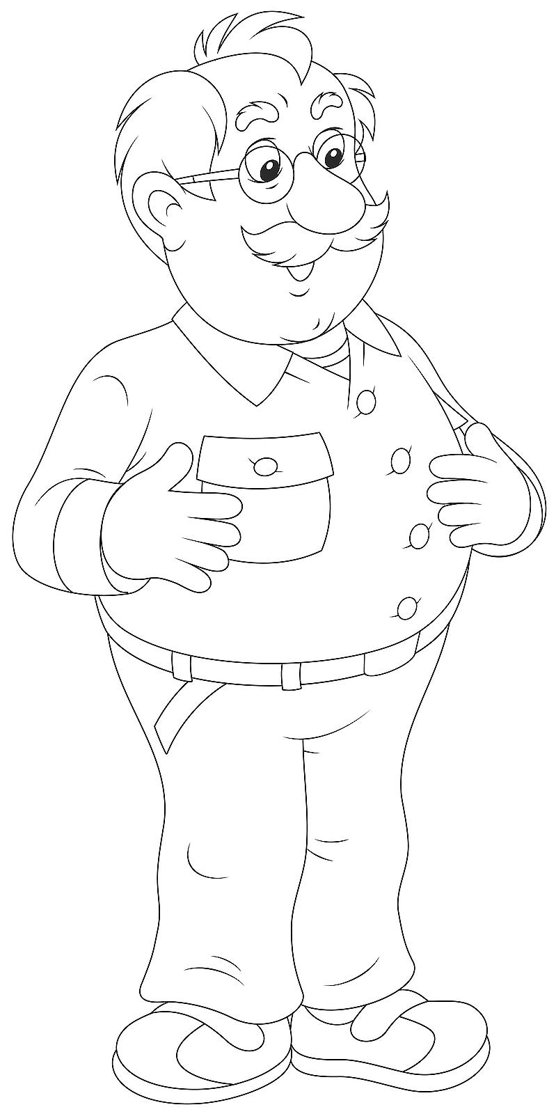 Grandpa Coloring Pages Printable
