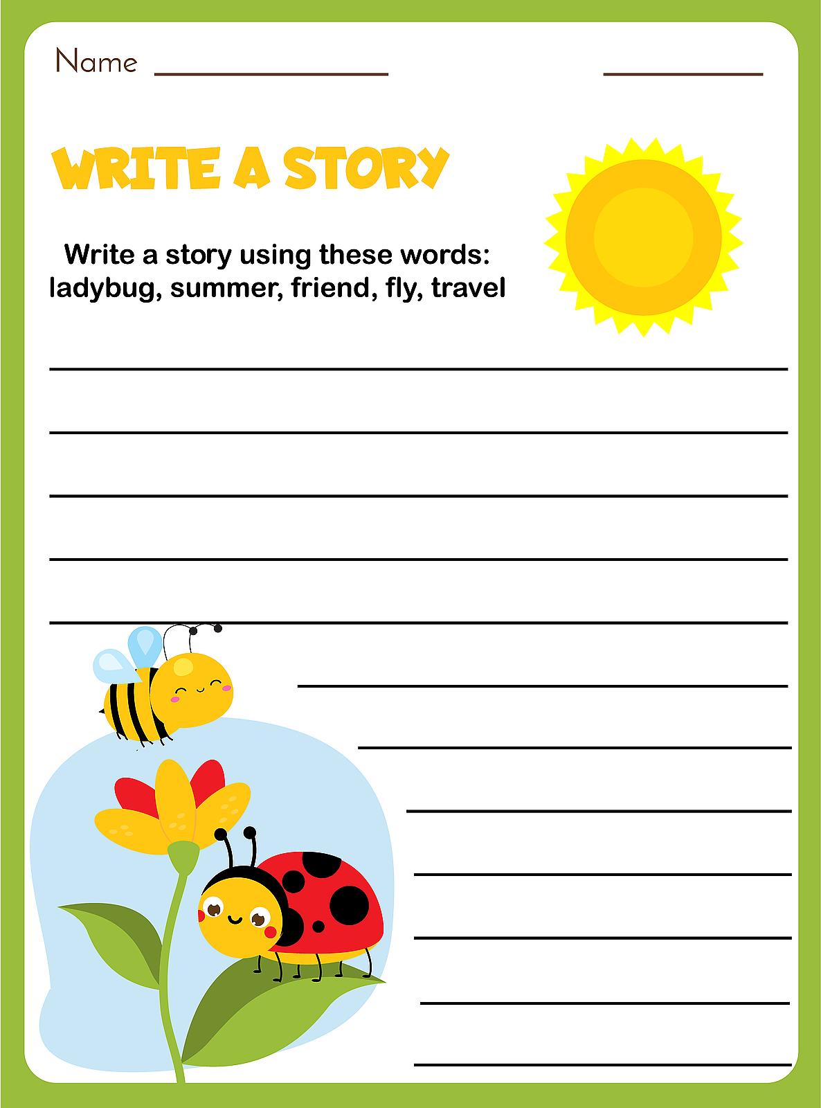 writing worksheets for creative kids free pdf printables edhelper com